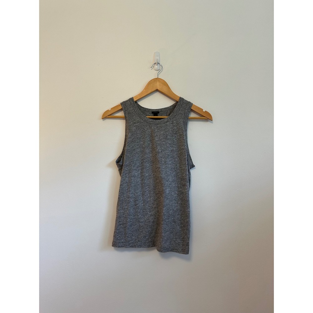 J. Crew Gray Heathered‎ Twist Back Cotton Knot Tank Top| Size Medium